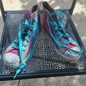 Sparkly Galaxy Canvas Hi-Tops